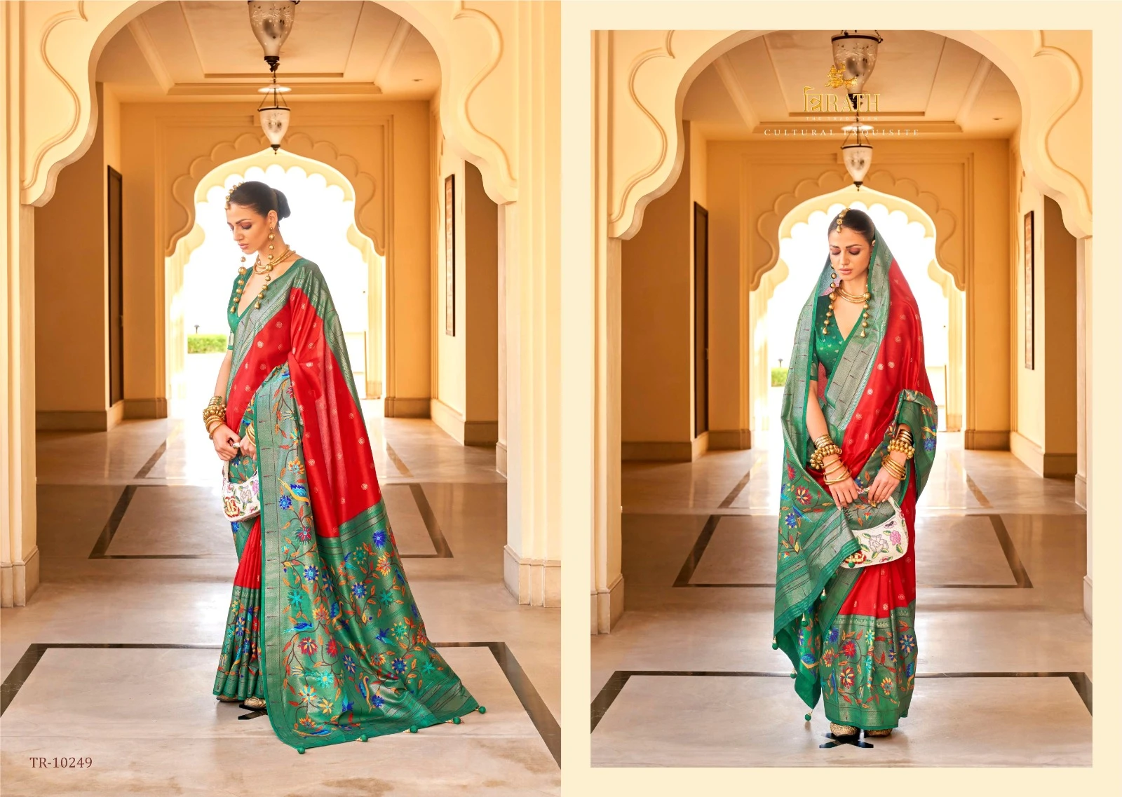 Trirath Swastik Pv Silk Wholesale Fancy Sarees Catalog — Wholesale Sarees, MPA wholesale from Surat — view 9